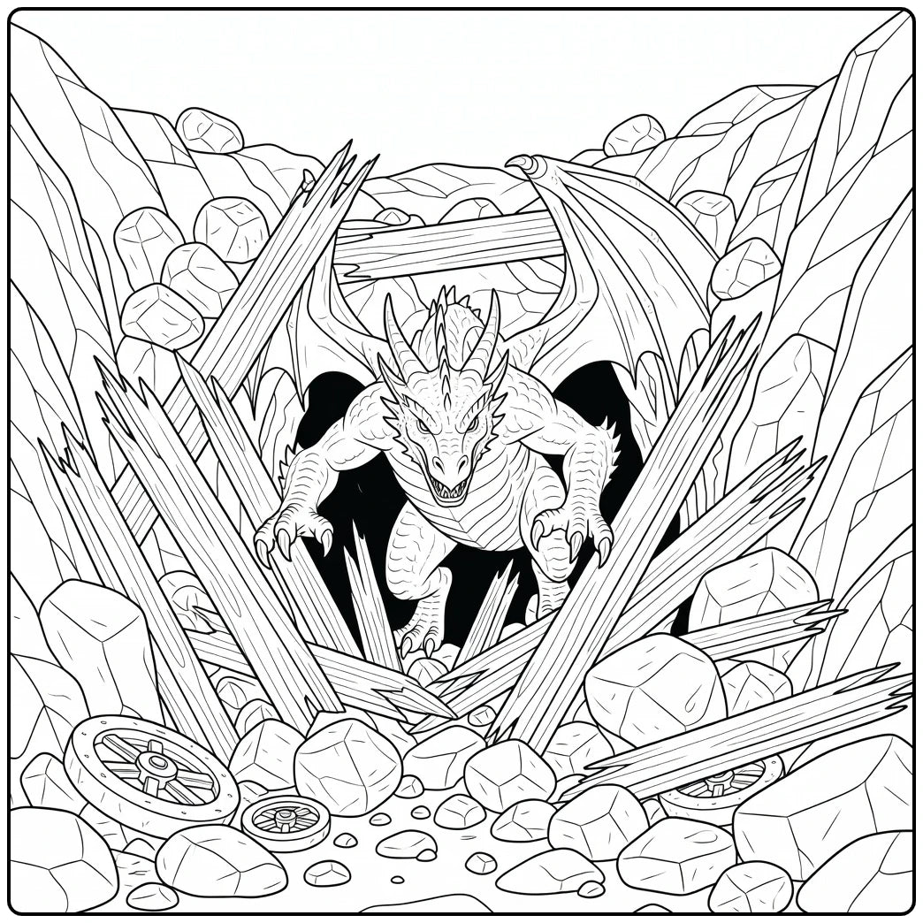 40+ Realistic Dragon Coloring Pages