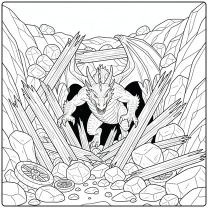 40+ Realistic Dragon Coloring Pages