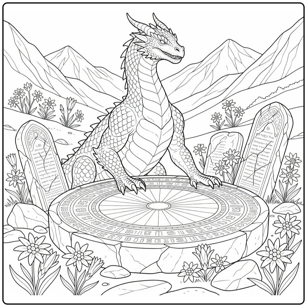 40+ Realistic Dragon Coloring Pages