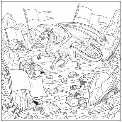 40+ Realistic Dragon Coloring Pages