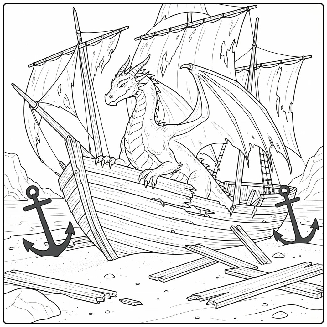 40+ Realistic Dragon Coloring Pages