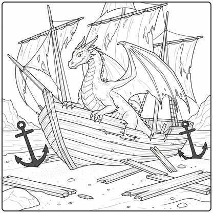 40+ Realistic Dragon Coloring Pages