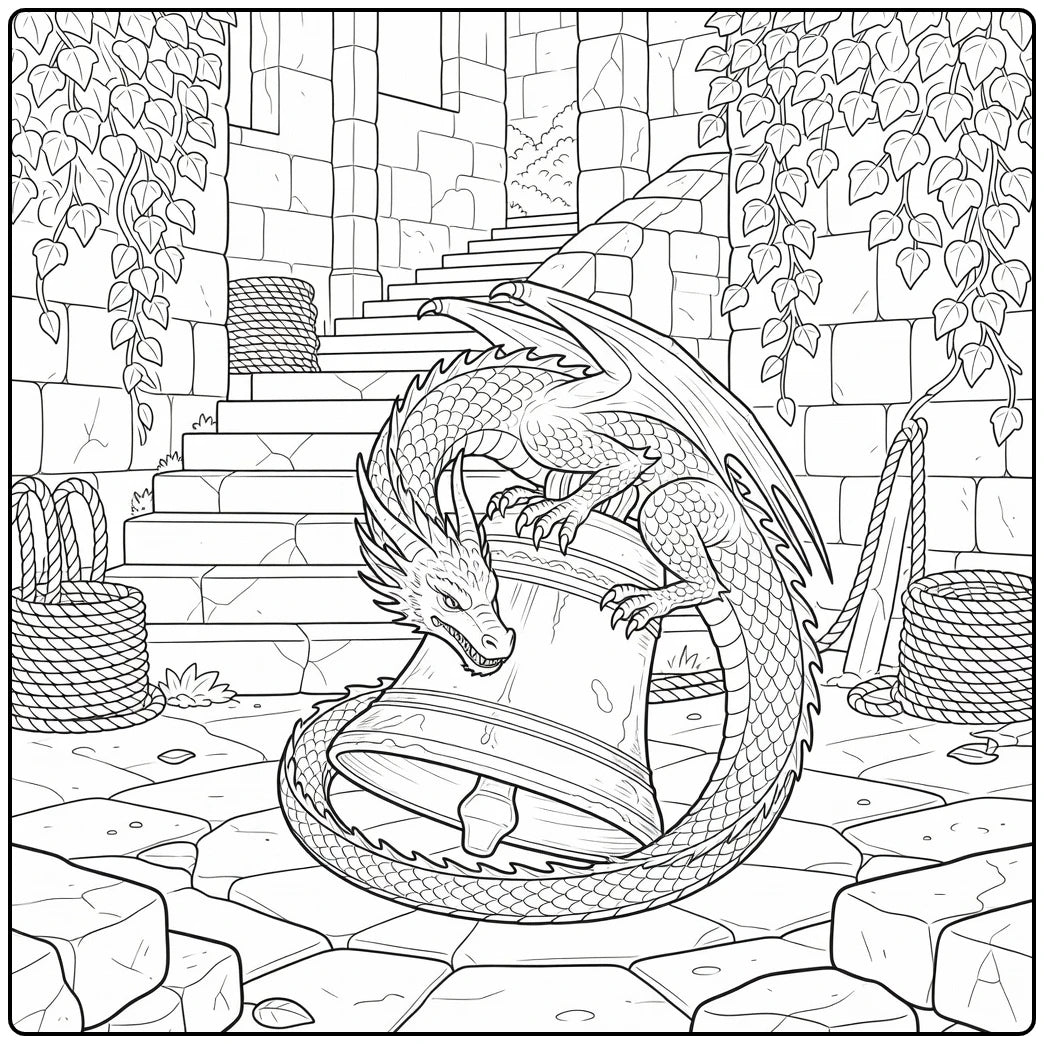 40+ Realistic Dragon Coloring Pages