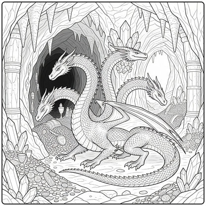 10+ Hydra Dragon Coloring Pages
