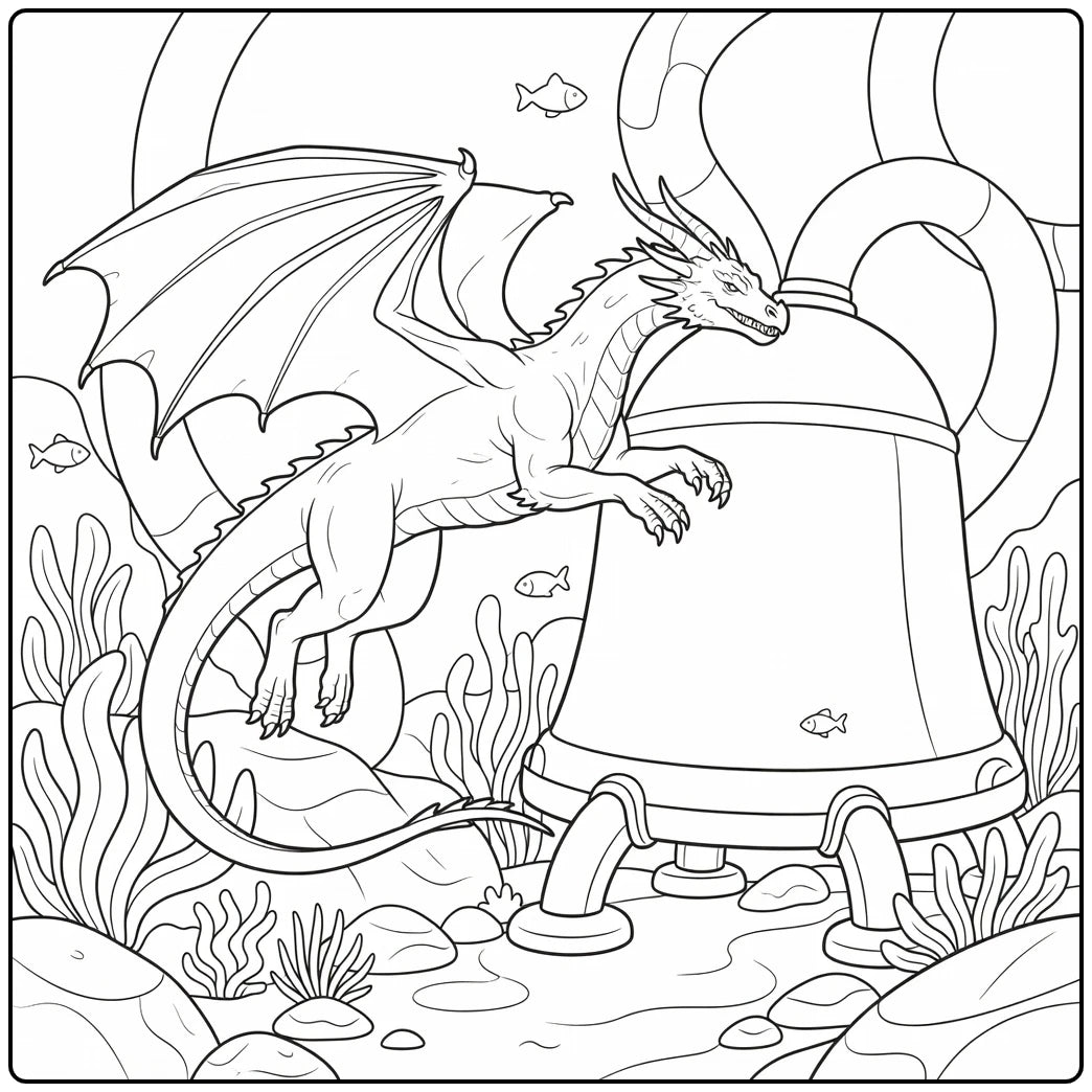10+ Water Dragon Coloring Pages