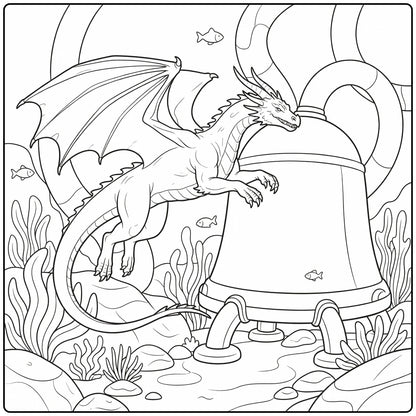 10+ Water Dragon Coloring Pages
