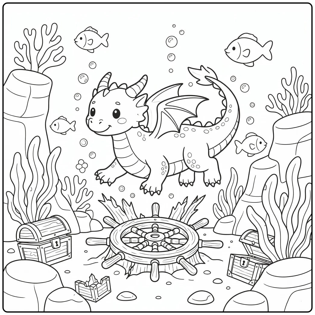 10+ Water Dragon Coloring Pages