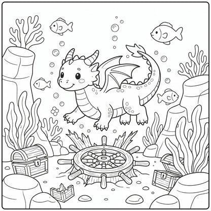 10+ Water Dragon Coloring Pages