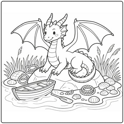 10+ Water Dragon Coloring Pages