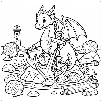 10+ Water Dragon Coloring Pages