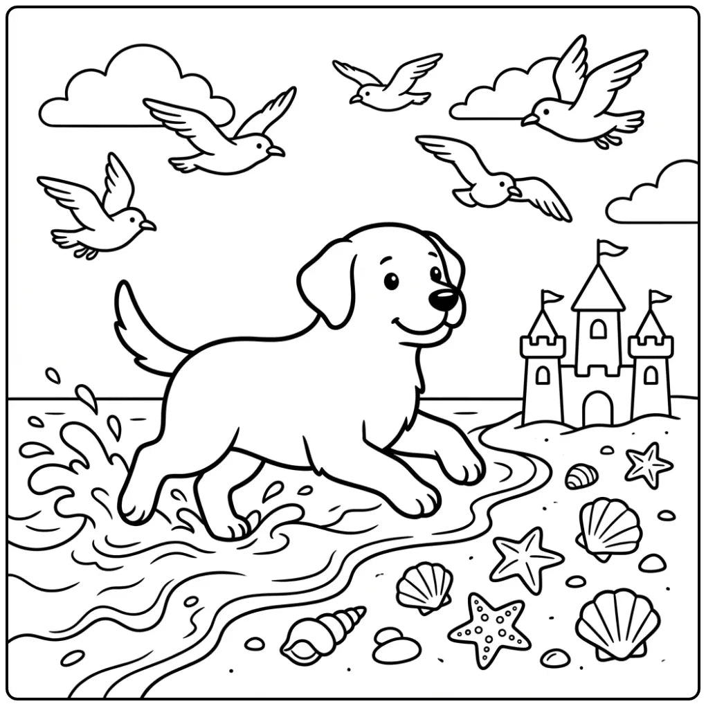 40 Labrador Retriever Coloring Pages: Printable PDF To Print