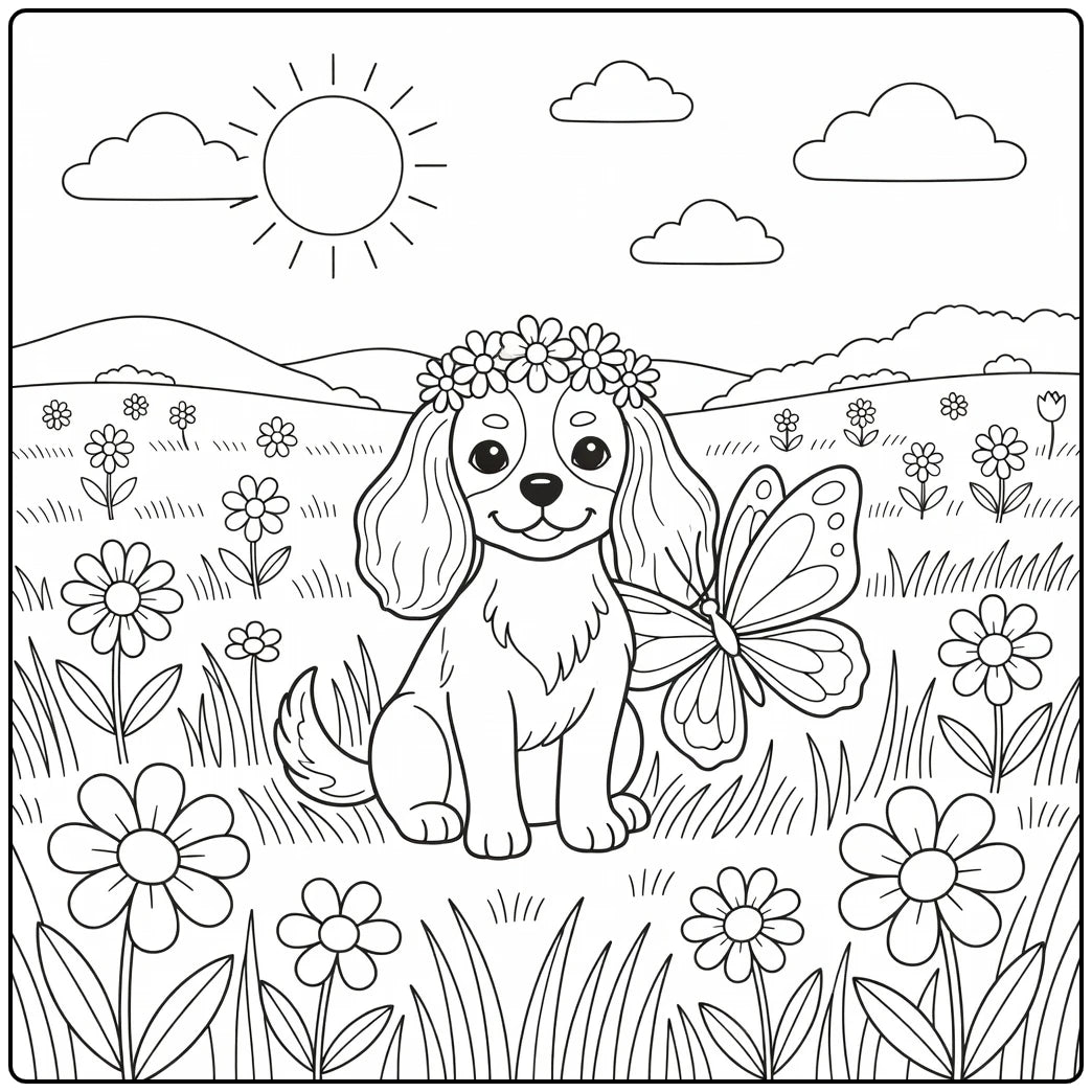 30 Cute Dog Coloring Pages for Preschoolers : Printable PDFs To Print