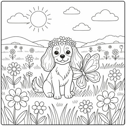 30 Cute Dog Coloring Pages for Preschoolers : Printable PDFs To Print