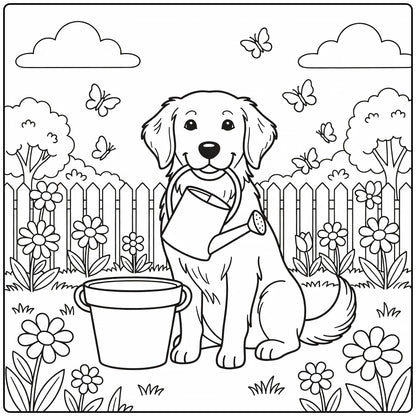 30 Cute Dog Coloring Pages for Preschoolers : Printable PDFs To Print