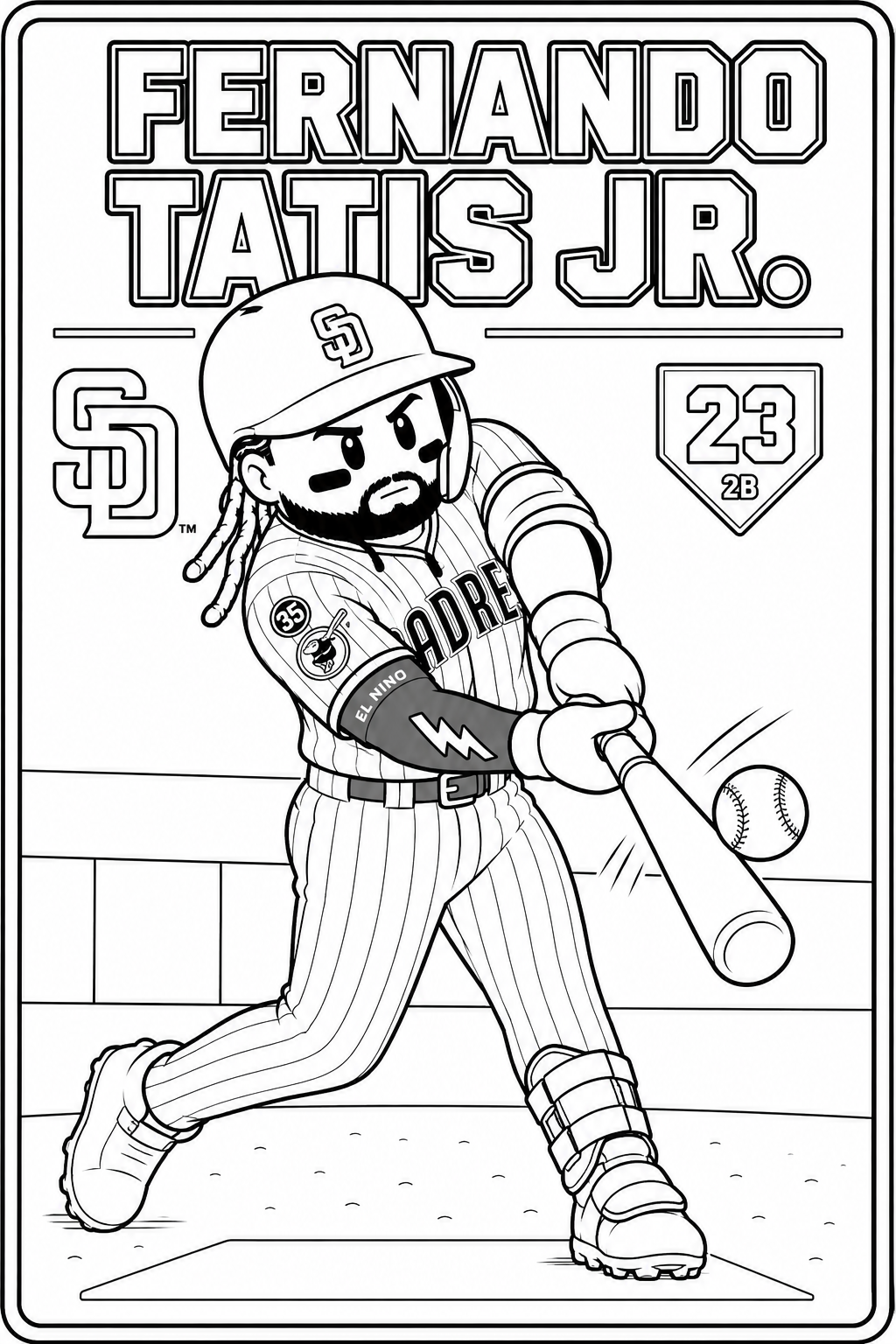 MLB ALL STAR 2026 x ROBLOX 23 Coloring pages