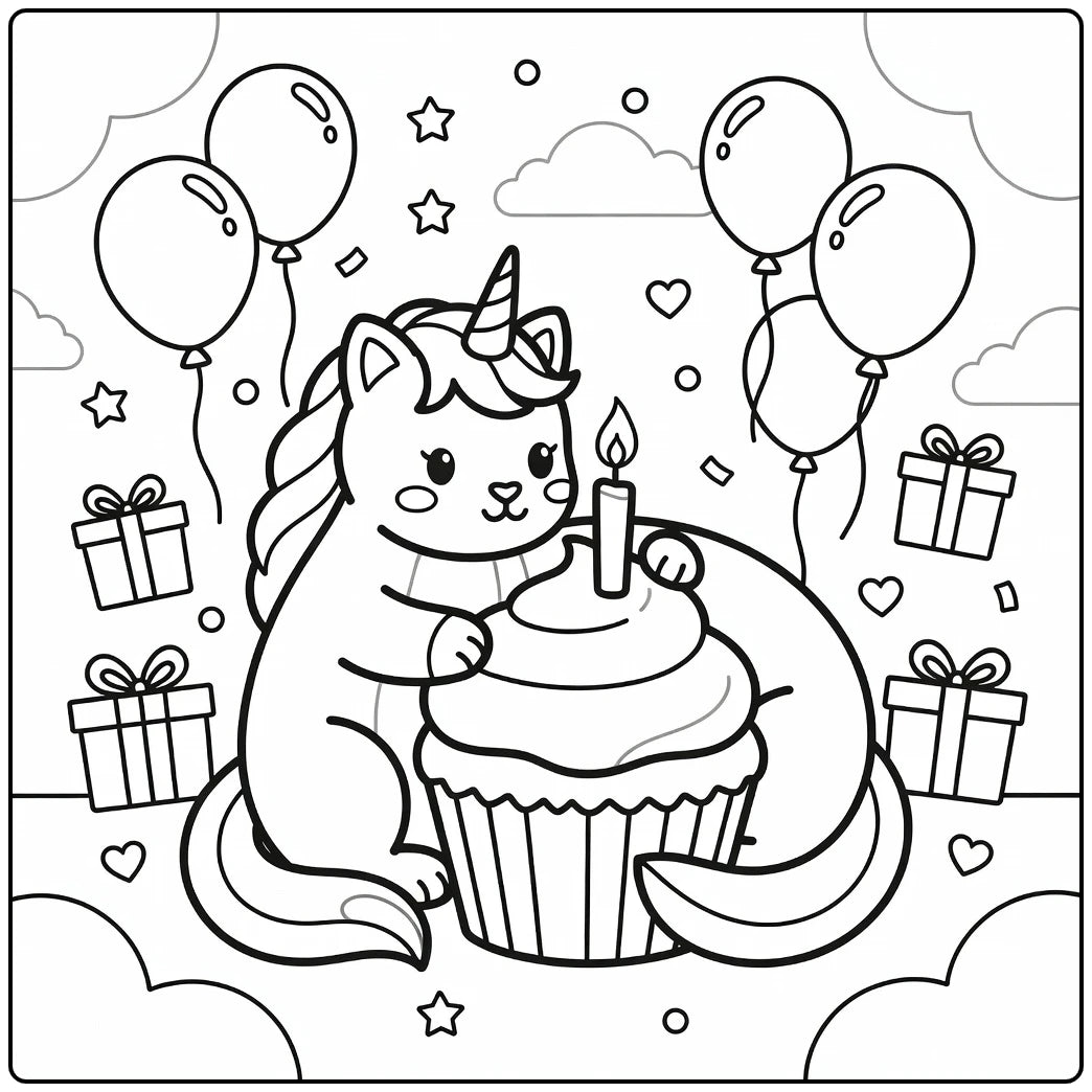 40+ Unicorn Cat Coloring Pages: Printable PDF Sheets