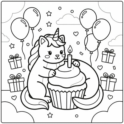 40+ Unicorn Cat Coloring Pages: Printable PDF Sheets