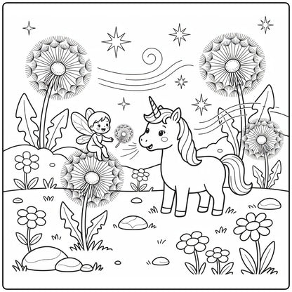 10+ Unicorn Fairy Coloring Pages