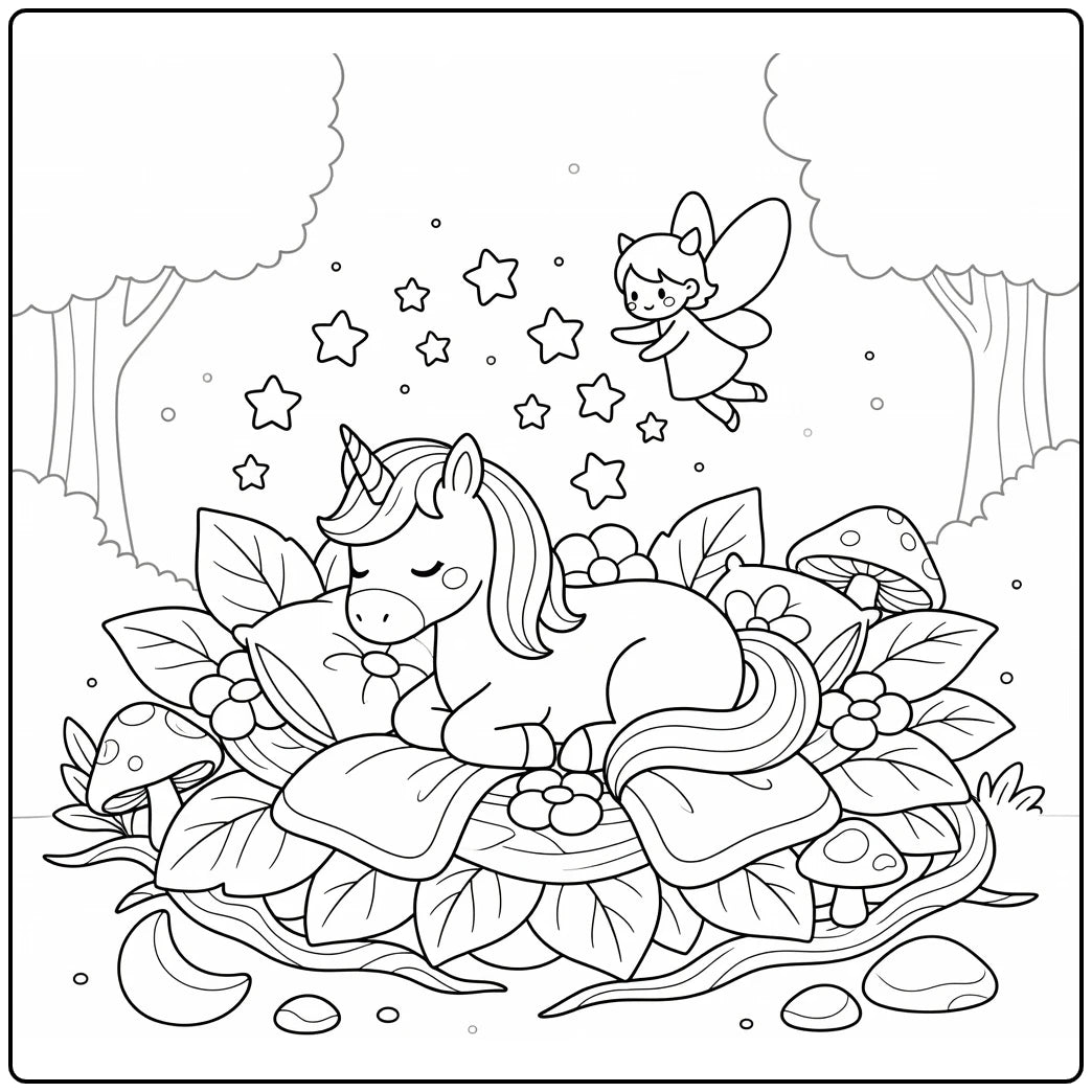 10+ Unicorn Fairy Coloring Pages