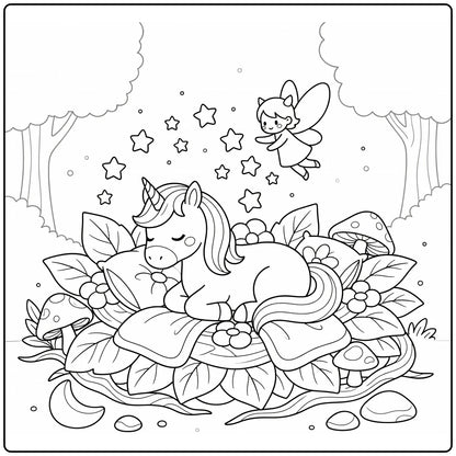 10+ Unicorn Fairy Coloring Pages