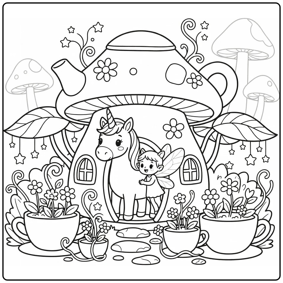 10+ Unicorn Fairy Coloring Pages