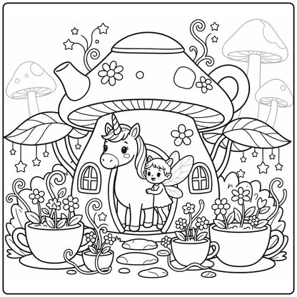 10+ Unicorn Fairy Coloring Pages