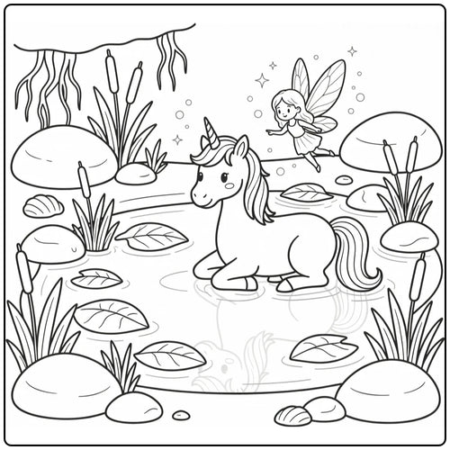 10+ Unicorn Fairy Coloring Pages